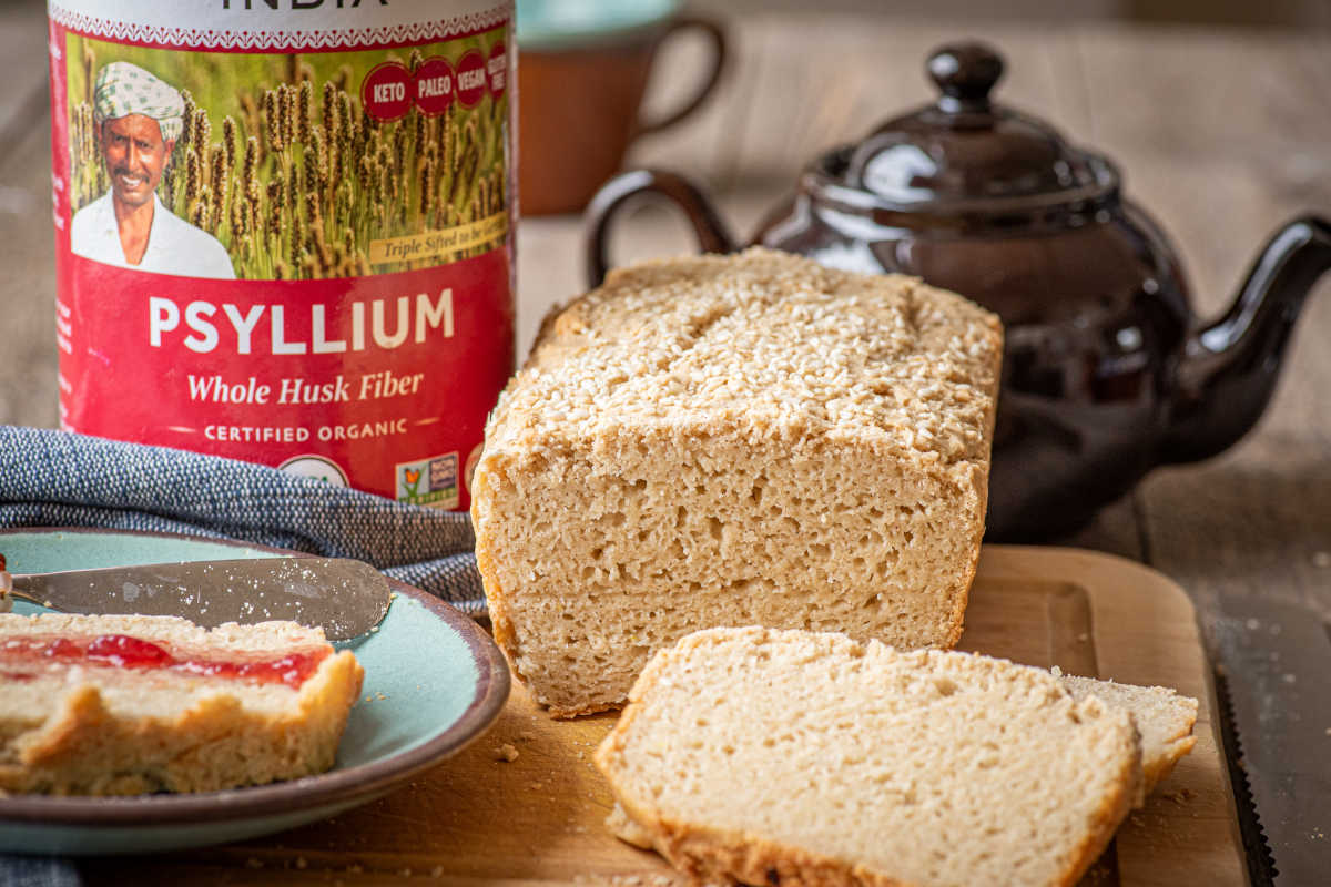 Gluten-free bread baked with psyllium husk